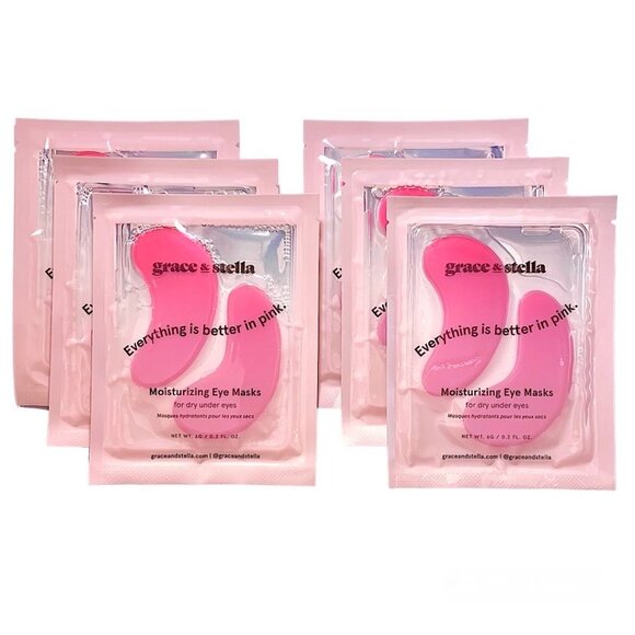 ➡️ 2/$25 ⬅️ Grace & Stella—Pink 💗Moisturizing💗 Eye Masks—6 Pairs *New* - Picture 2 of 10
